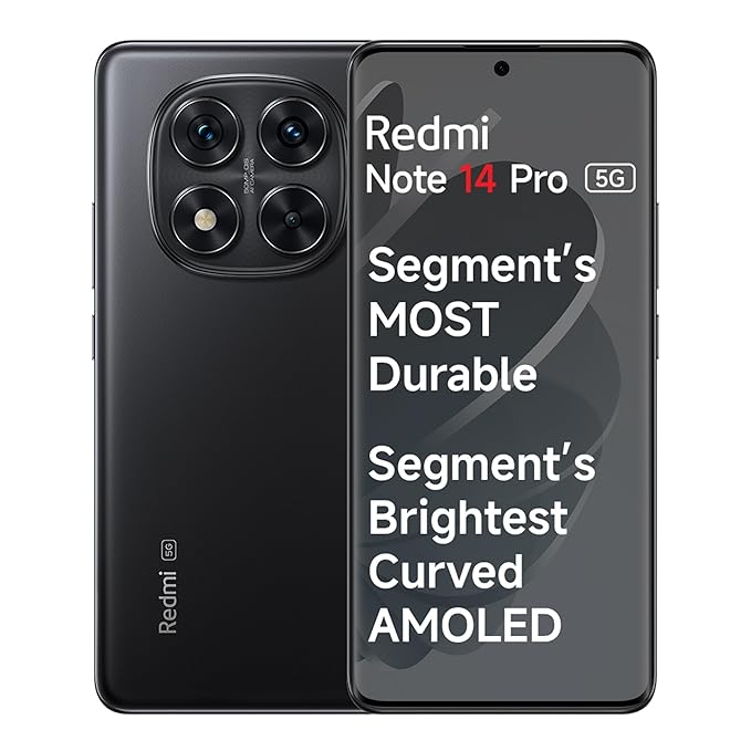 Redmi Note 14 Pro 5G Champagne Gold 8GB RAM 256GB Storage|50 MP Sony Camera Setup|Corning Gorilla Glass Victus 2 | 1.5K 3D Curved AMOLED | Mediatek Dimensity 7300- Ultra | IP68 IP69