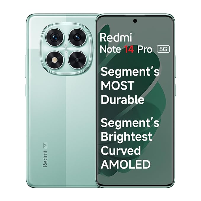 Redmi Note 14 Pro 5G Champagne Gold 8GB RAM 256GB Storage|50 MP Sony Camera Setup|Corning Gorilla Glass Victus 2 | 1.5K 3D Curved AMOLED | Mediatek Dimensity 7300- Ultra | IP68 IP69