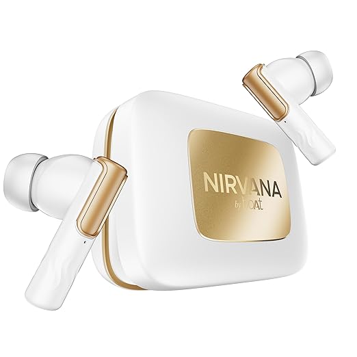 boAt Nirvana Ivy Pro (2025 Launch), Dolby Atmos w/Head Tracking, 52dB Hybrid Adaptive ANC,Hi-Res LDAC, Titanium Dual Drivers, Bluetooth Earbuds, TWS Ear Buds Wireless Earphones w/mic (Crystal Black)