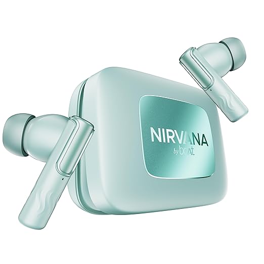 boAt Nirvana Ivy Pro (2025 Launch), Dolby Atmos w/Head Tracking, 52dB Hybrid Adaptive ANC,Hi-Res LDAC, Titanium Dual Drivers, Bluetooth Earbuds, TWS Ear Buds Wireless Earphones w/mic (Crystal Black)